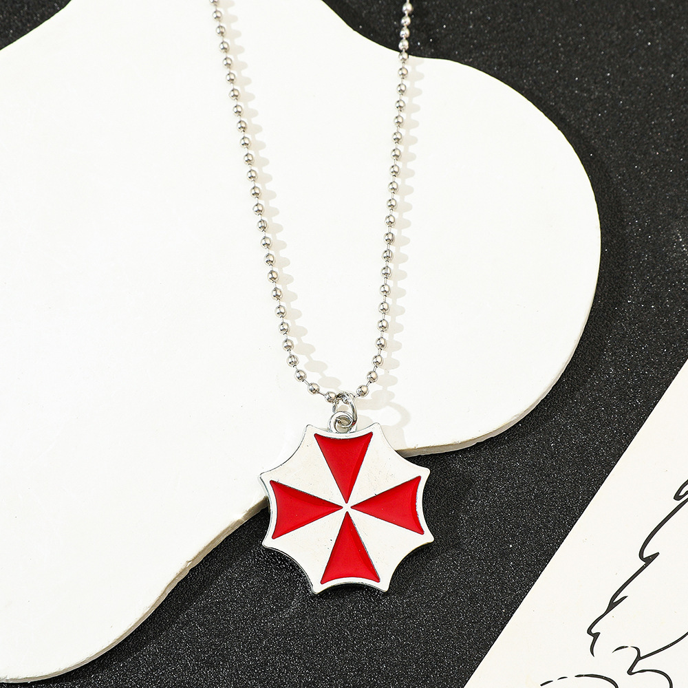 Vintage Tech Accessories - Collar con Colgante de Paraguas Rojo