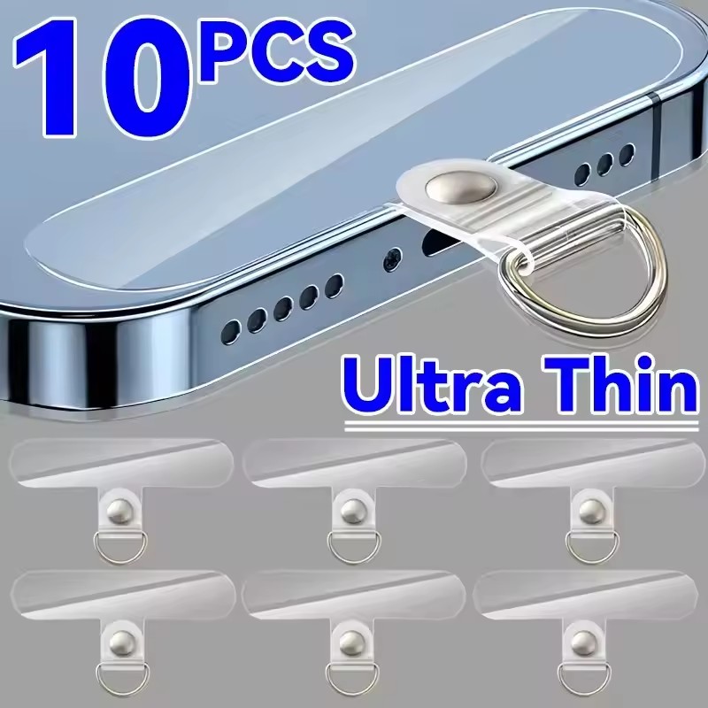 Mobile Tech Accessories - Clips universales transparentes desmontables para cordón