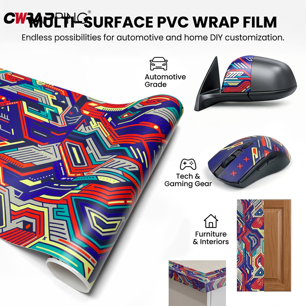 Accessories Tech Pack - Vinilo Adhesivo Retro Cyber Tech Camuflaje